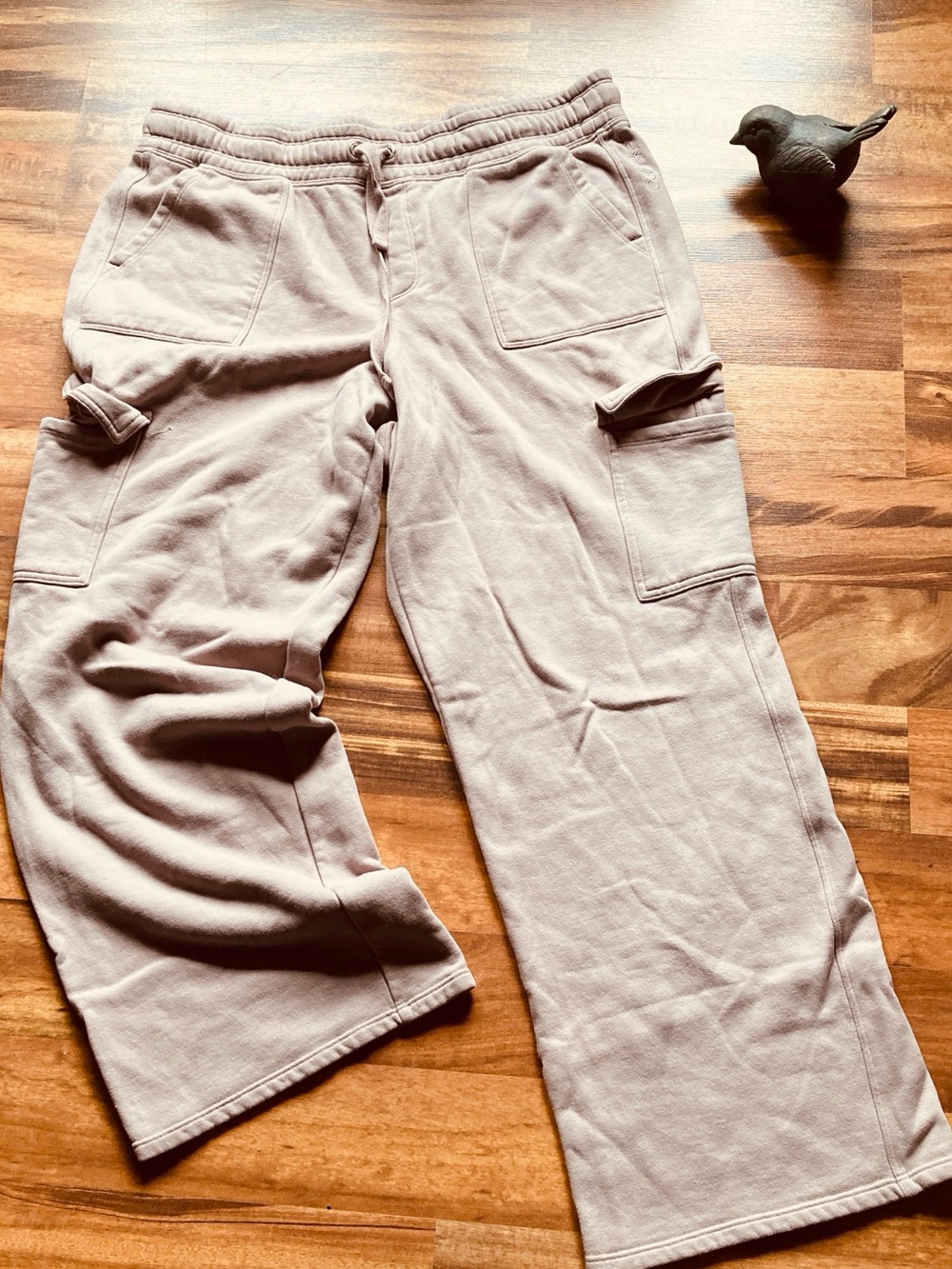 Calvin Klein XXL pull on cargo rose taupe colored sweat pants